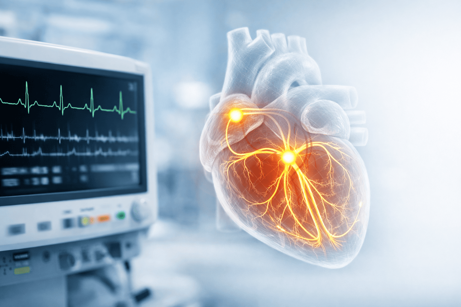 Cardiac Electrical Anatomy Explained: SA Node to Purkinje Mapped to the ECG